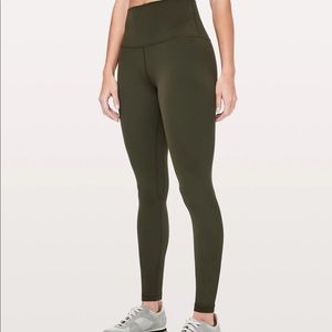Lululemon Olive green Align Leggings 28” size 2